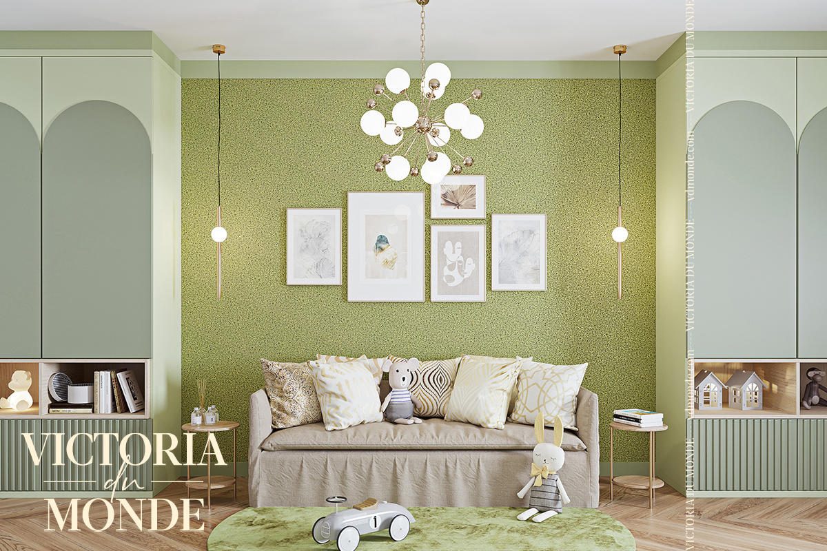 Жидкие обои Silk Plaster Жидкие обои Шелковая штукатурка Victoria du Monde La Loire 210, Золото Зеленый
