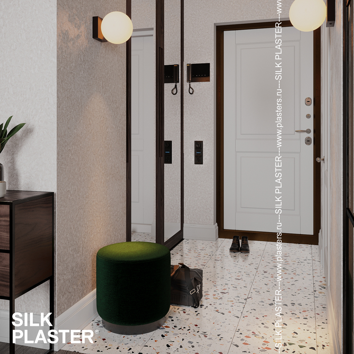 Жидкие обои Silk Plaster Жидкие обои Шёлковая штукатурка Art Design 253, Белый