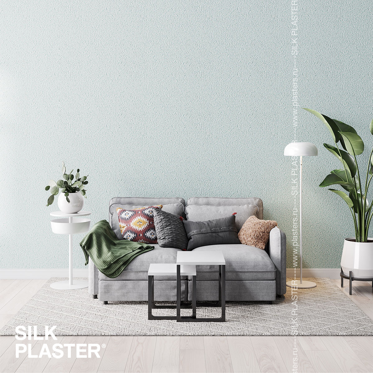 Жидкие обои Silk Plaster Жидкие обои Жидкие обои Optima 062, Синий