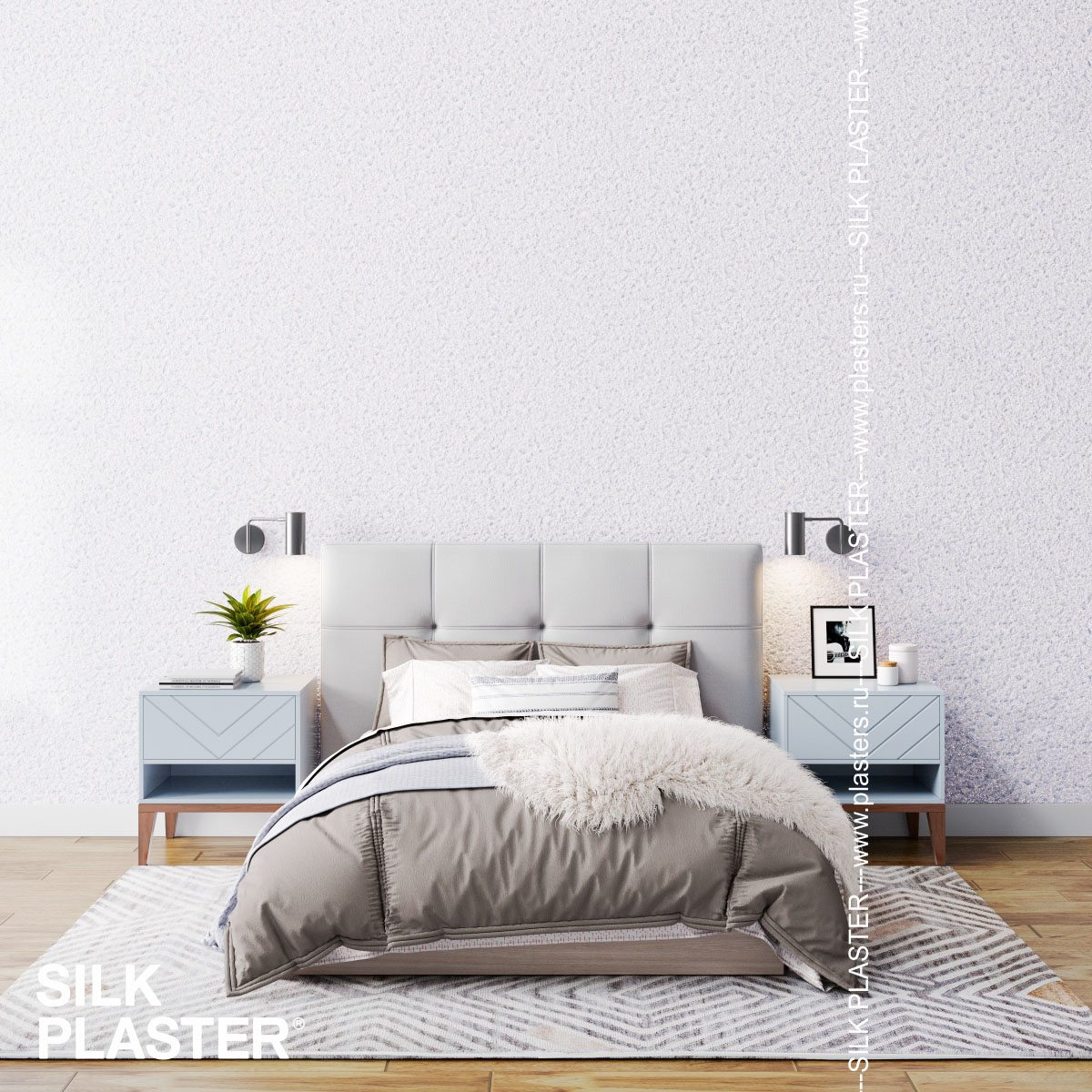 Жидкие обои Silk Plaster Жидкие обои Жидкие обои Ecoline 757, Серый Белый