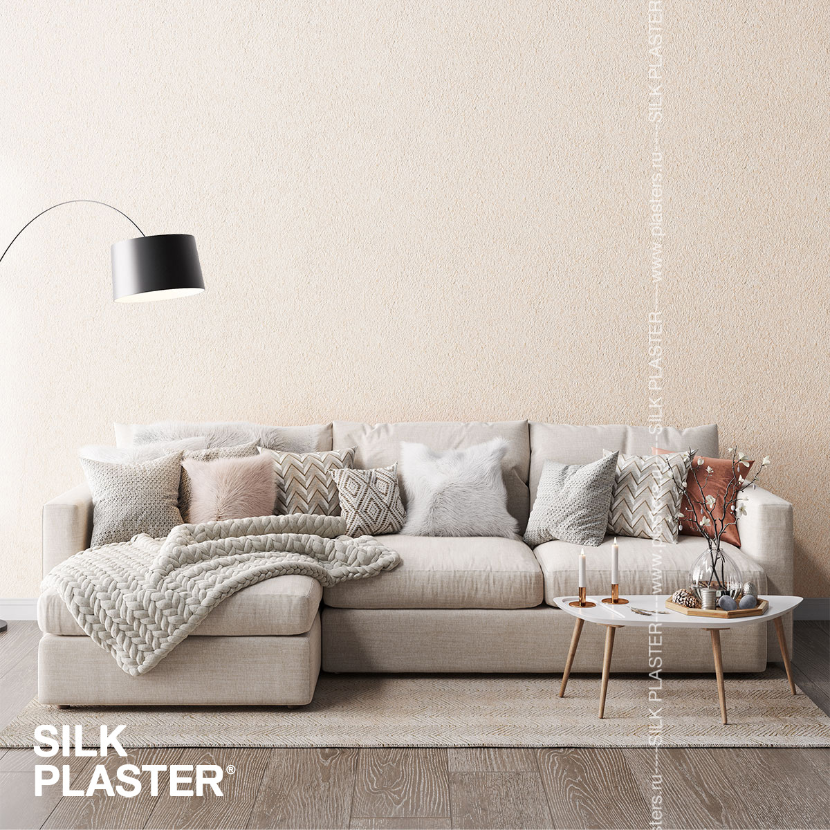 Жидкие обои Silk Plaster Жидкие обои Жидкие обои Optima 058, Оранжевый