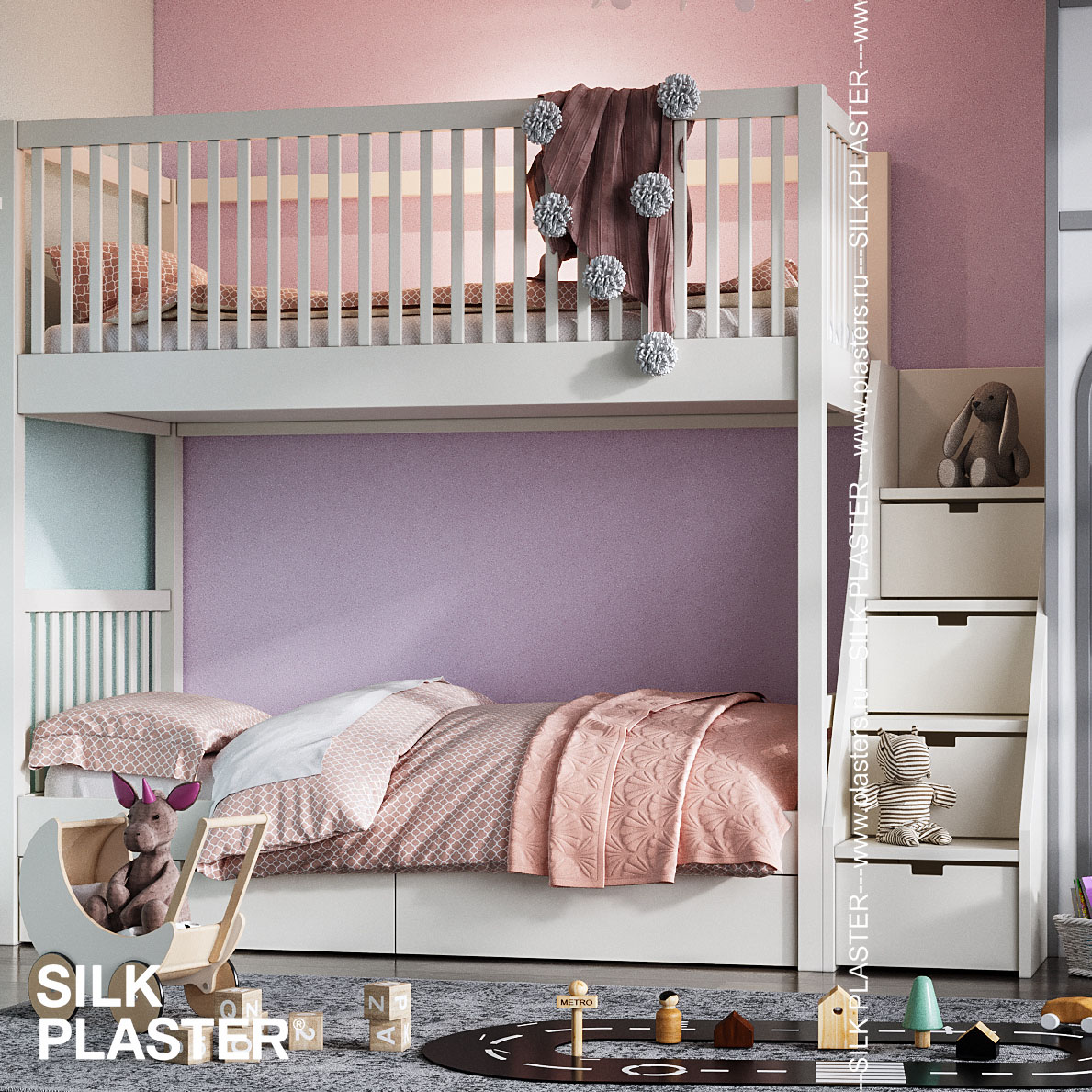 Жидкие обои Silk Plaster Жидкие обои Жидкие обои Optima 061, Фиолетовый