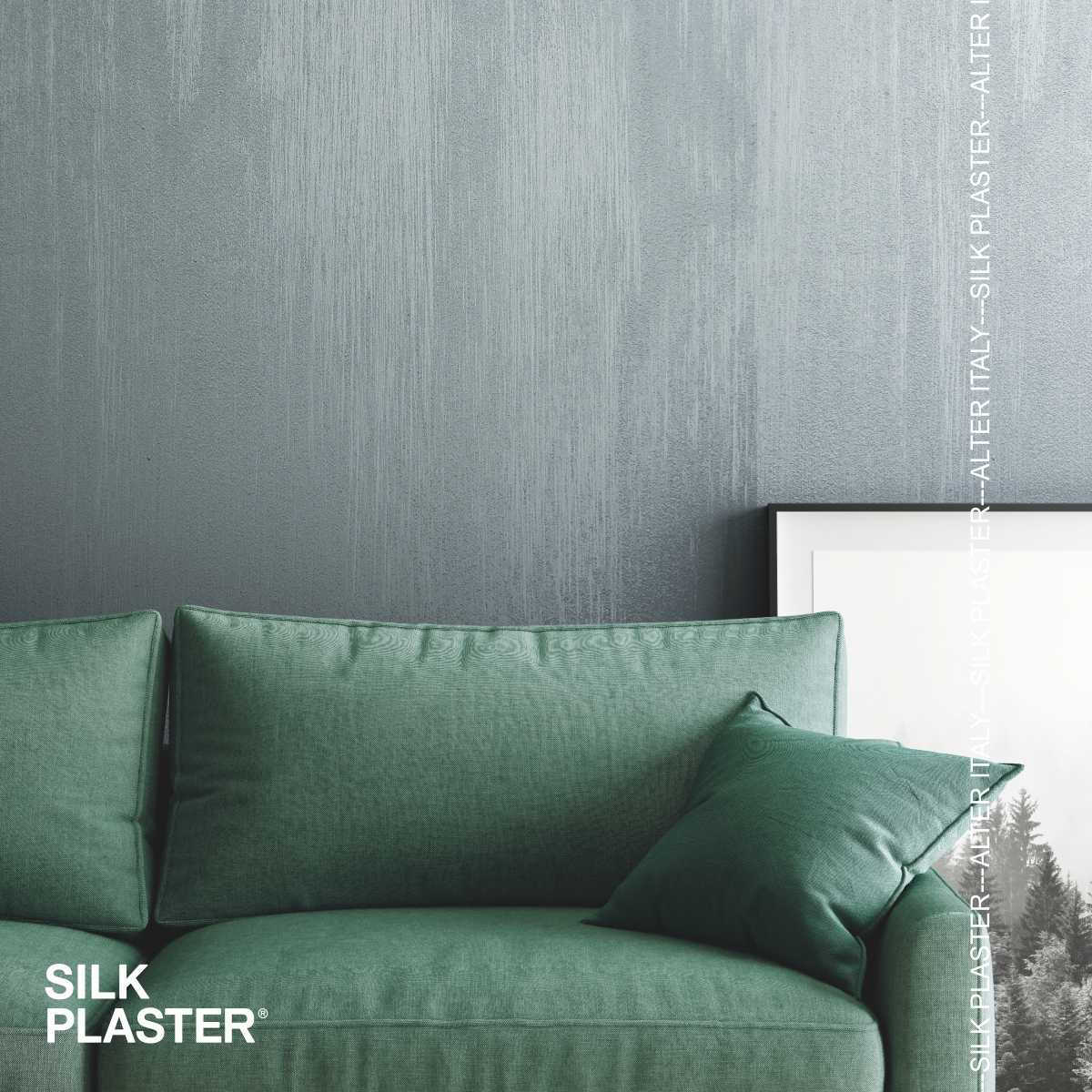 Жидкие обои Silk Plaster Декоративное покрытие ASTI 02-402, Зеленый