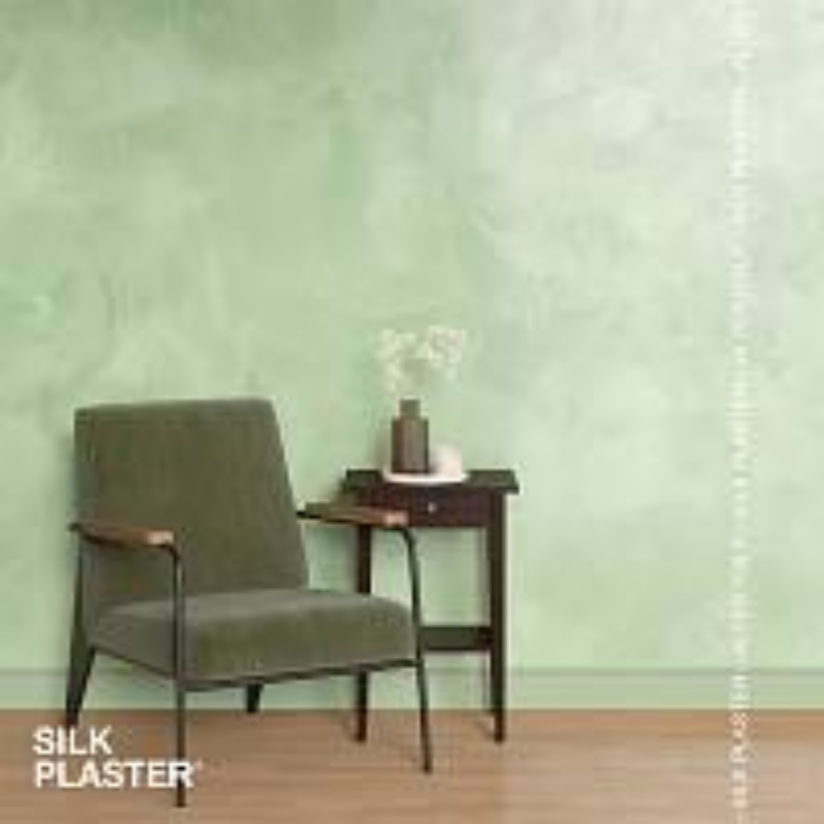 Жидкие обои Silk Plaster Декоративное покрытие BRIATICO 02-441, Зеленый