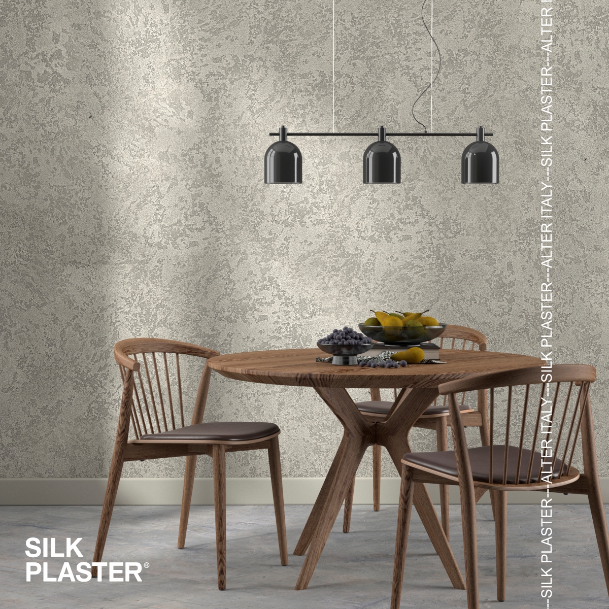 Жидкие обои Silk Plaster Декоративная штукатурка TUFINO & Topcoat MATTE 03-100, 03-110, Серый
