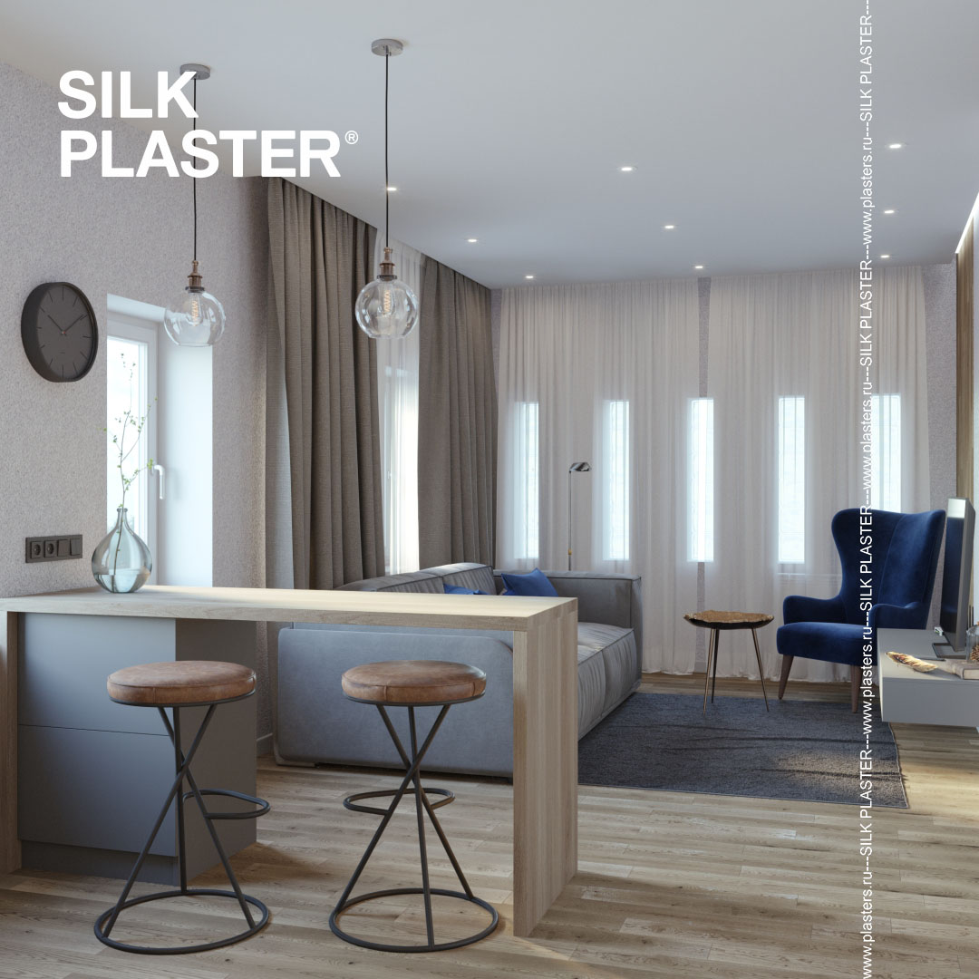 Жидкие обои Silk Plaster Жидкие обои Жидкие обои Relief 330, Серый