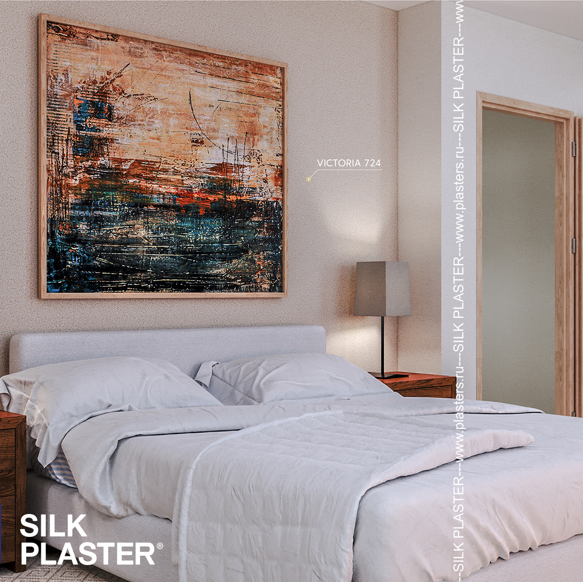 Жидкие обои Silk Plaster Жидкие обои Жидкие обои Victoria 724, Бежевый Коричневый
