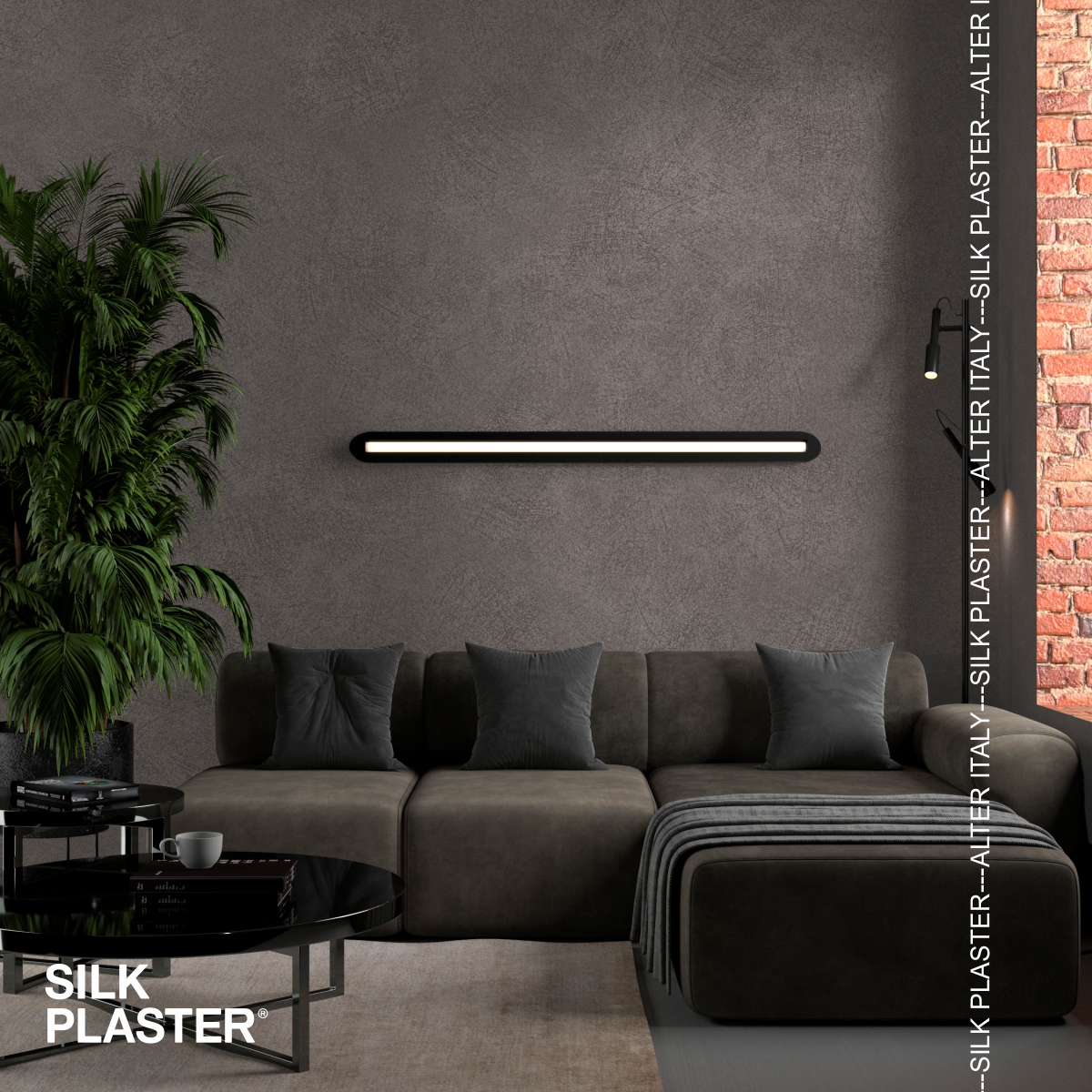 Жидкие обои Silk Plaster Декоративная штукатурка VITERBO & Topcoat MATTE 03-100, 03-155, Серый