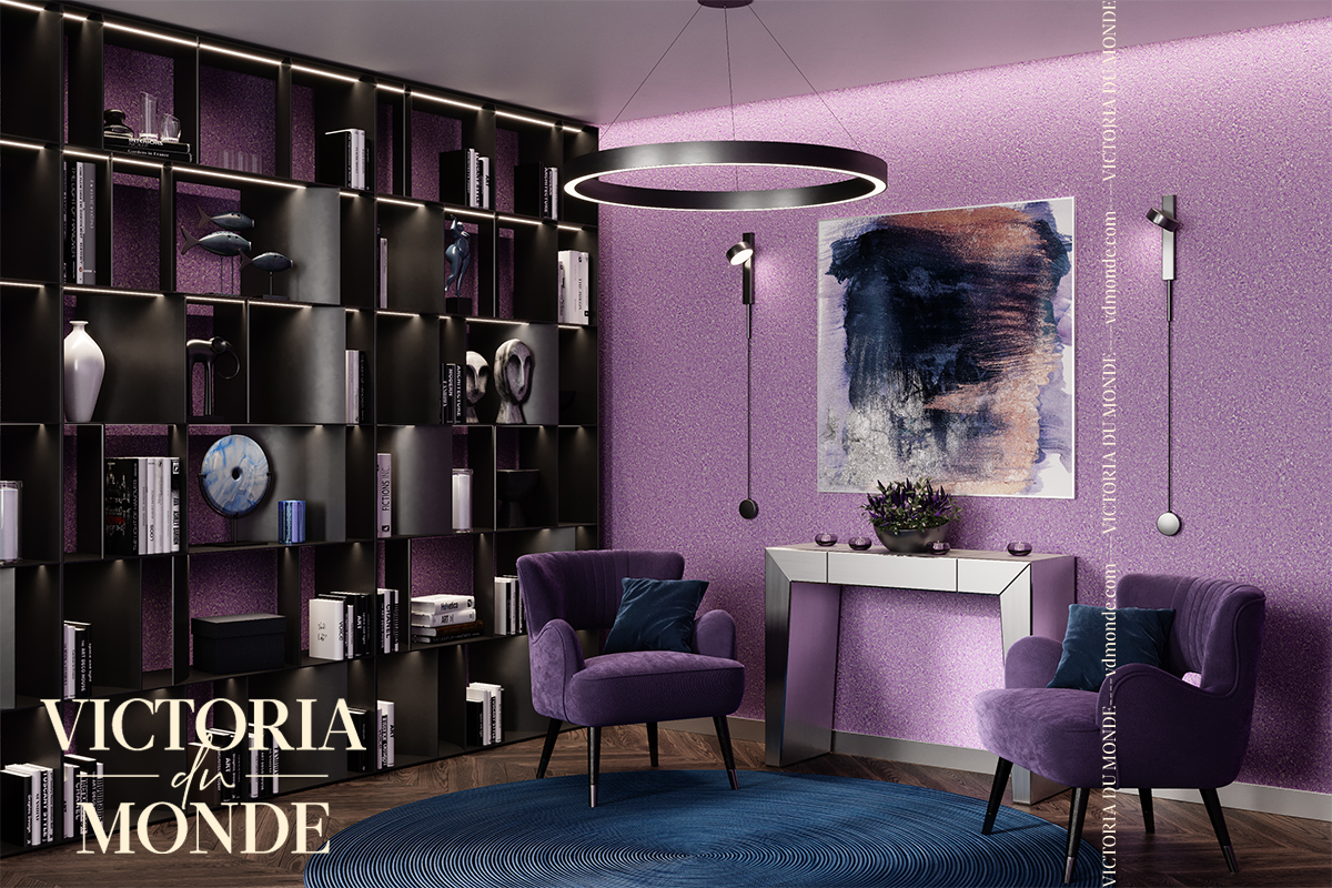 Жидкие обои Silk Plaster Жидкие обои Шелковая штукатурка Victoria Du Monde Versailles V106, Фиолетовый