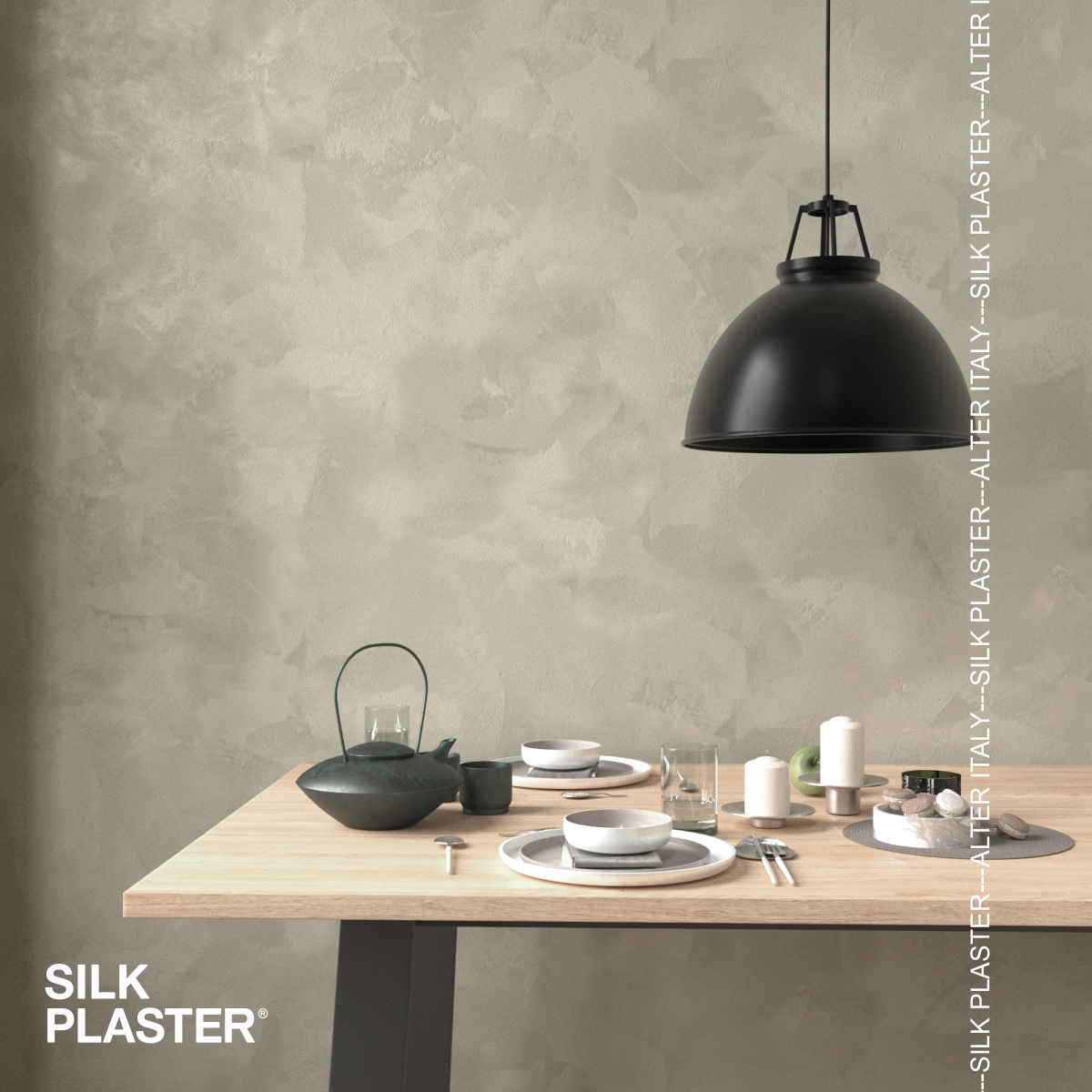 Жидкие обои Silk Plaster Декоративное покрытие BRIATICO 02-404, Серый