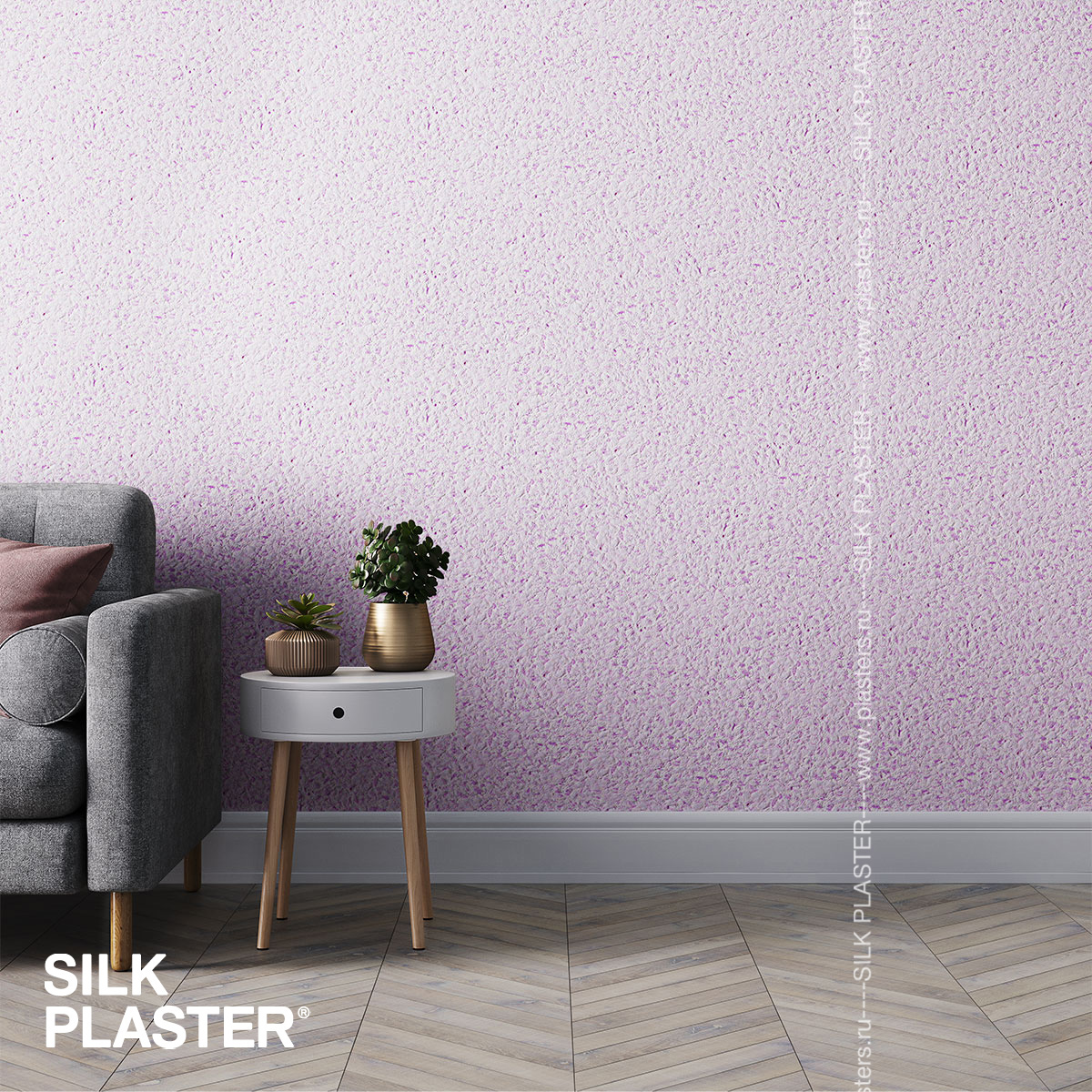 Жидкие обои Silk Plaster Жидкие обои Жидкие обои Air line 612, Розовый Фиолетовый