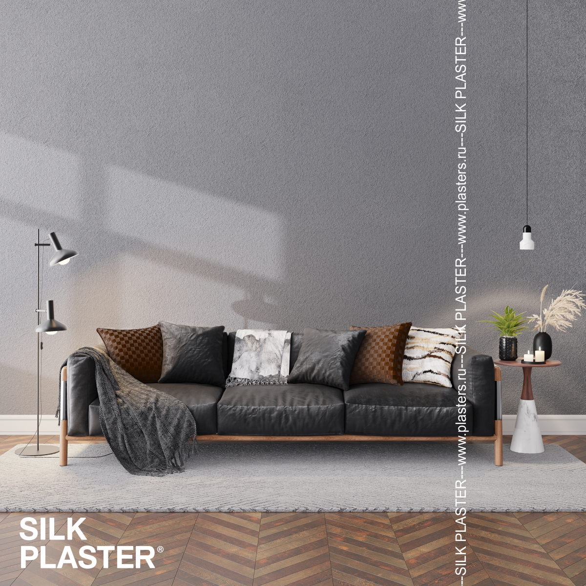 Жидкие обои Silk Plaster Жидкие обои Шёлковая штукатурка Art design 235, Серый