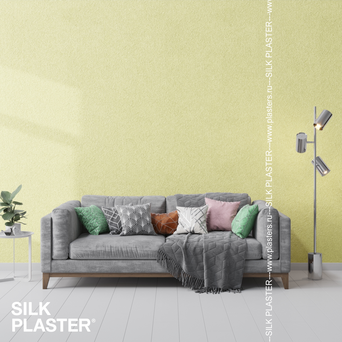 Жидкие обои Silk Plaster Жидкие обои Шёлковая штукатурка Art design 296, Желтый