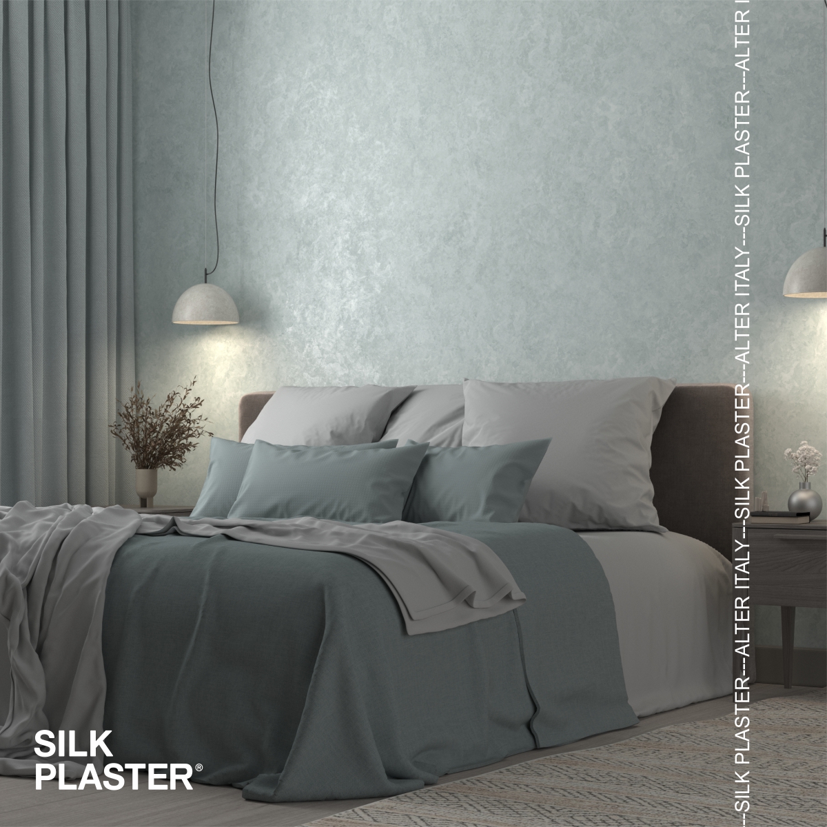 Жидкие обои Silk Plaster Декоративное покрытие BRIATICO 02-402, Серый