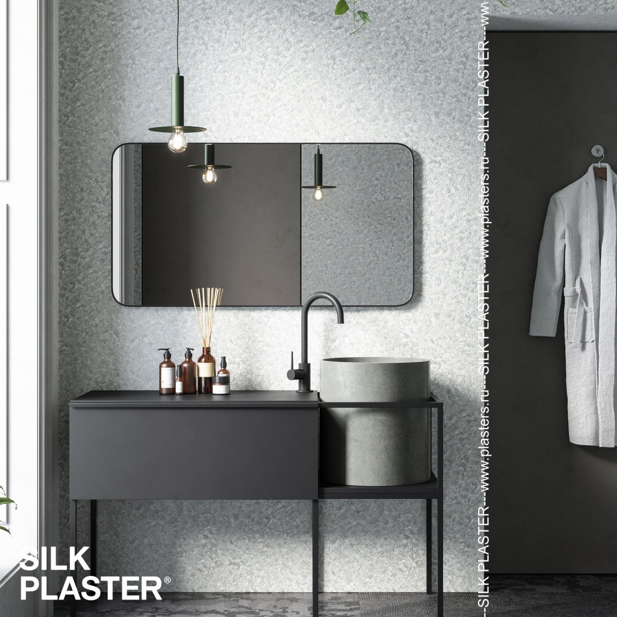 Жидкие обои Silk Plaster Жидкие обои Жидкие обои Ecoline 755, Серый Серебро