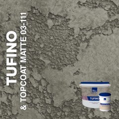 Жидкие обои Silk Plaster Декоративная штукатурка TUFINO & Topcoat MATTE 03-100, 03-111, Серый