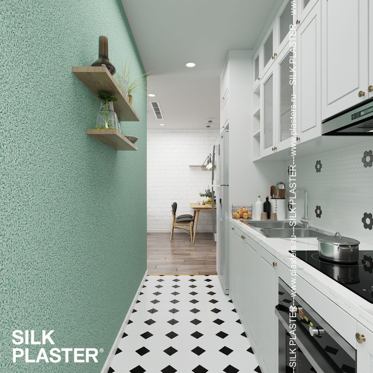 Жидкие обои Silk Plaster Жидкие обои Жидкие обои South 950, Зеленый