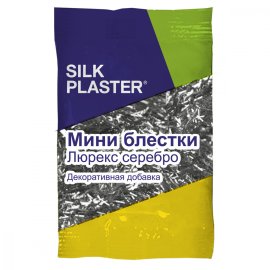 Жидкие обои Silk Plaster Мини-блёстки Silk Plaster, серебряные палочки,