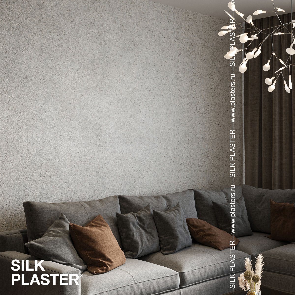 Жидкие обои Silk Plaster Жидкие обои Жидкие обои Prestige 401, Серый