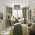 Жидкие обои Silk Plaster Жидкие обои Жидкие обои Air line 614, Бежевый Зеленый