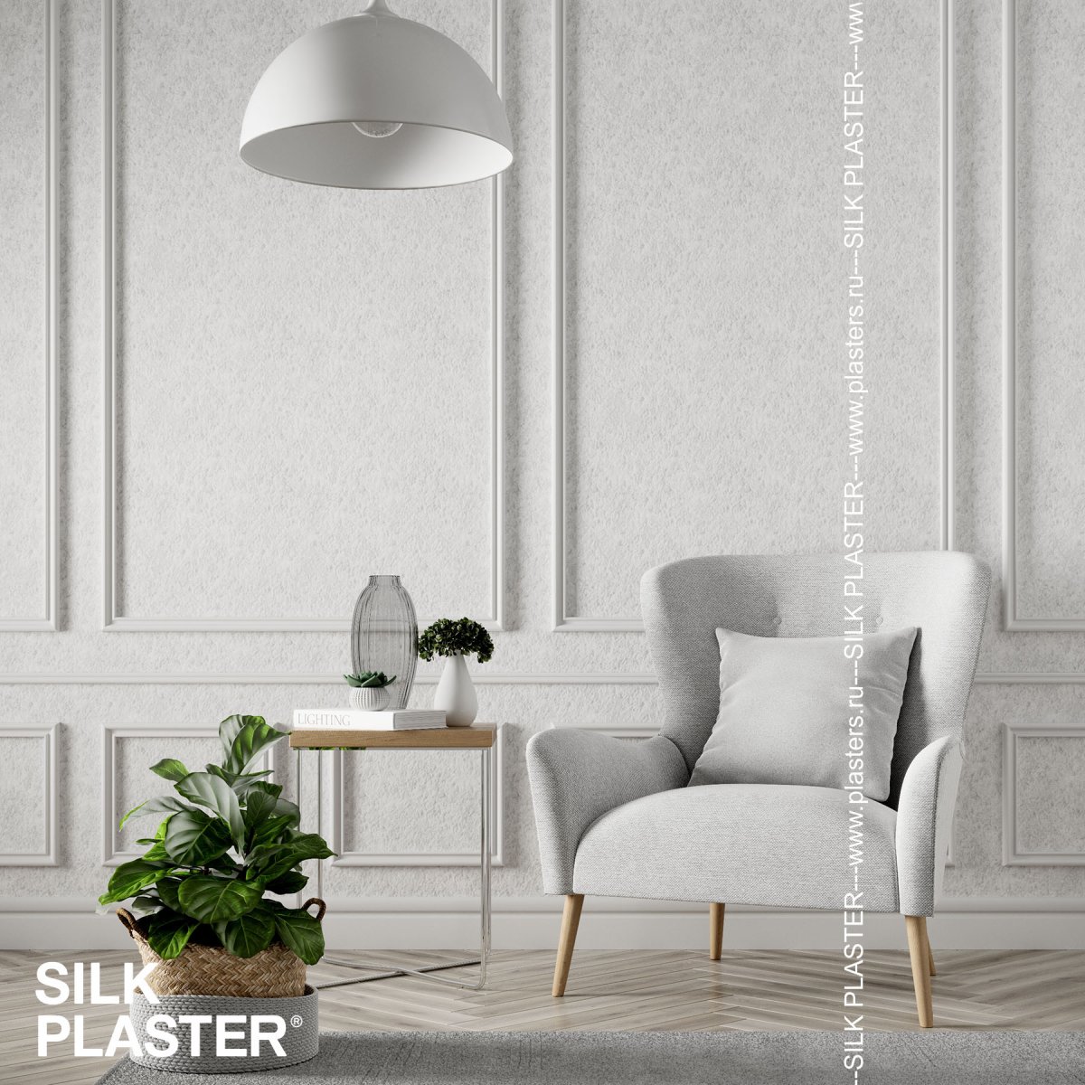 Жидкие обои Silk Plaster Жидкие обои Жидкие обои Ecoline 751, Серый Белый