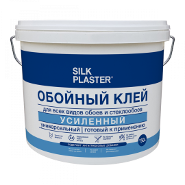 Жидкие обои Silk Plaster Клей обойный усиленный, готовый, 10 кг,