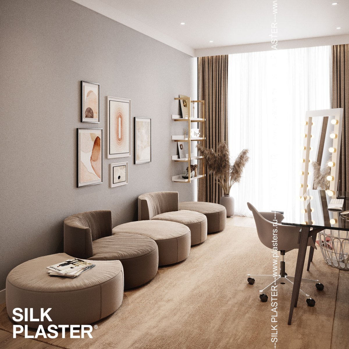 Жидкие обои Silk Plaster Жидкие обои Жидкие обои Prestige 401, Серый
