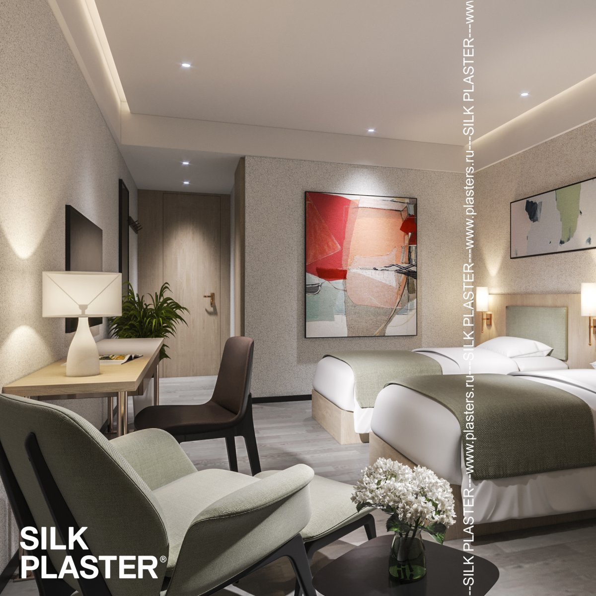 Жидкие обои Silk Plaster Жидкие обои Жидкие обои Nord 922, Бежевый