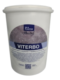Жидкие обои Silk Plaster Тестер декоративной штукатурки AlterItaly Viterbo (Витербо) с эффектом Арт-Бетон под колеровку 1,0 л,