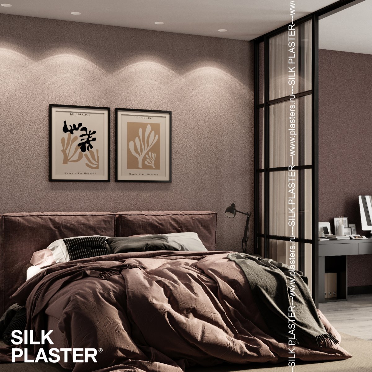 Жидкие обои Silk Plaster Жидкие обои Шёлковая штукатурка Art design 213, Коричневый