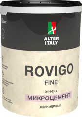 Жидкие обои Silk Plaster Декоративное покрытие AlterItaly ROVIGO Fine (РОВИГО Финиш) с эффектом Микроцемент, 4 кг,