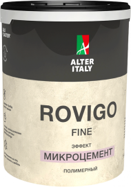 Жидкие обои Silk Plaster Декоративное покрытие AlterItaly ROVIGO Fine (РОВИГО Финиш) с эффектом Микроцемент, 4 кг,