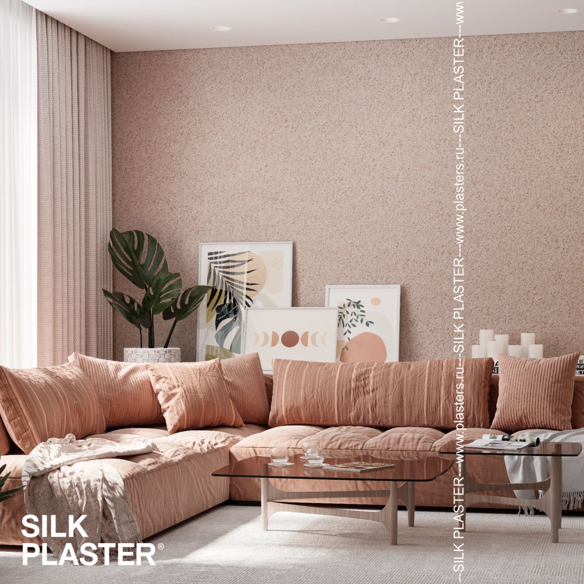 Жидкие обои Silk Plaster Жидкие обои Жидкие обои Victoria 708, Бежевый Коричневый