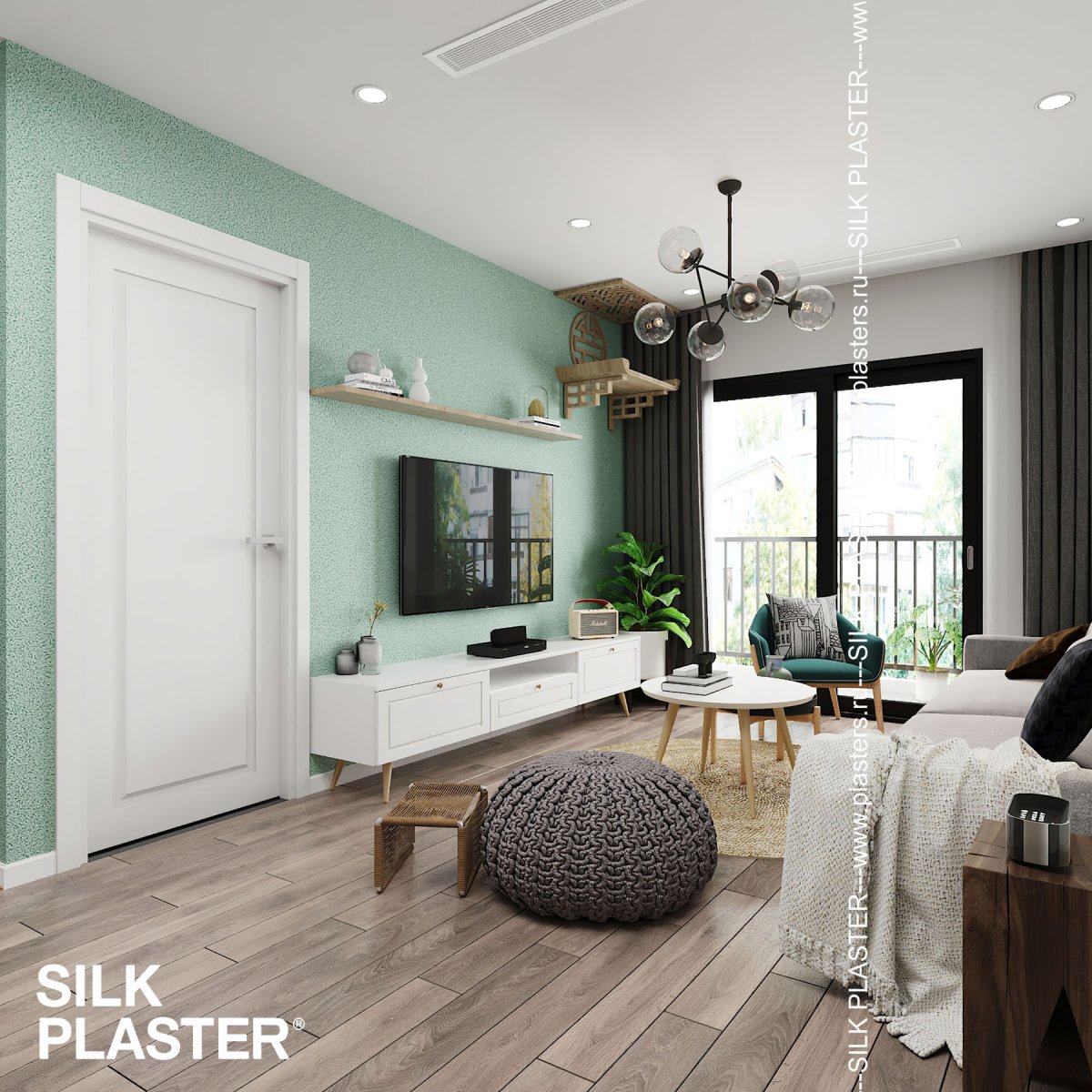 Жидкие обои Silk Plaster Жидкие обои Жидкие обои South 950, Зеленый