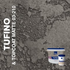 Жидкие обои Silk Plaster Декоративная штукатурка TUFINO & Topcoat MATTE 03-100, 03-210, Серый