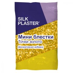 Жидкие обои Silk Plaster Мини-блёстки Silk Plaster, золотые точки,