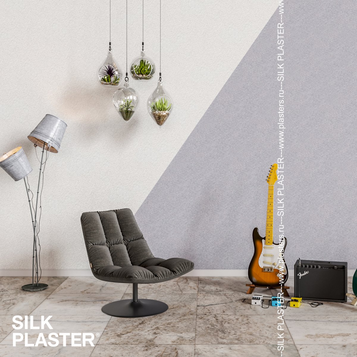 Жидкие обои Silk Plaster Жидкие обои Шёлковая штукатурка Art Design 253, Белый