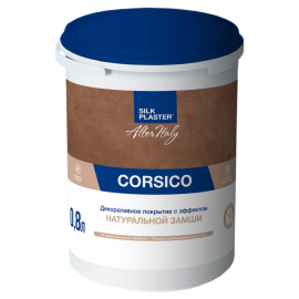 Жидкие обои Silk Plaster Декоративное покрытие AlterItaly CORSICO (КОРСИКО) с эффектом натуральной замши, 0.8 л,