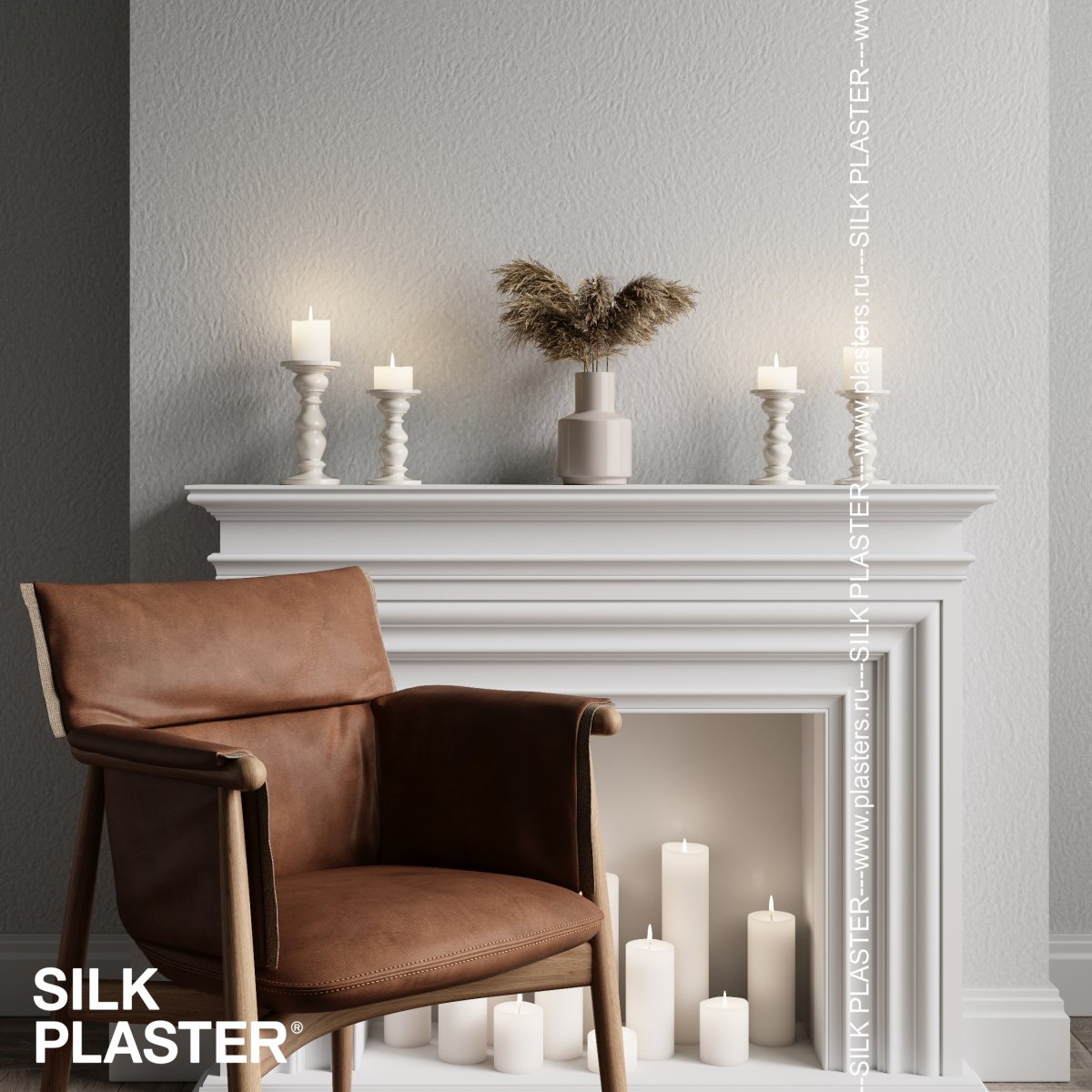 Жидкие обои Silk Plaster Жидкие обои Шёлковая штукатурка Art Design 253, Белый