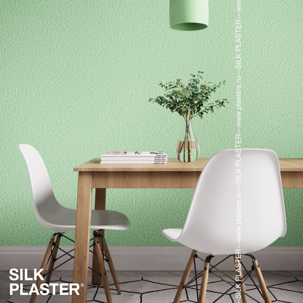 Жидкие обои Silk Plaster Жидкие обои Шёлковая штукатурка Art design 230, Зеленый