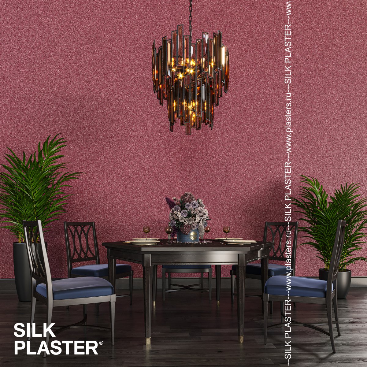 Жидкие обои Silk Plaster Жидкие обои Жидкие обои East 956, Красный