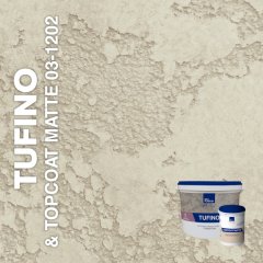 Жидкие обои Silk Plaster Декоративная штукатурка TUFINO & Topcoat MATTE 03-100, 03-1202, Бежевый